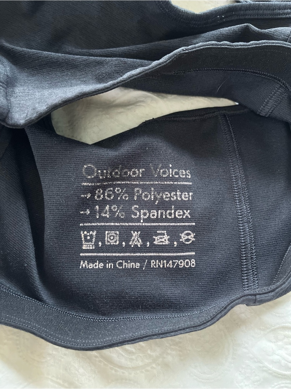 Outdoor Voices Black High-Neck Crop Tank size small - Picture 6 of 8